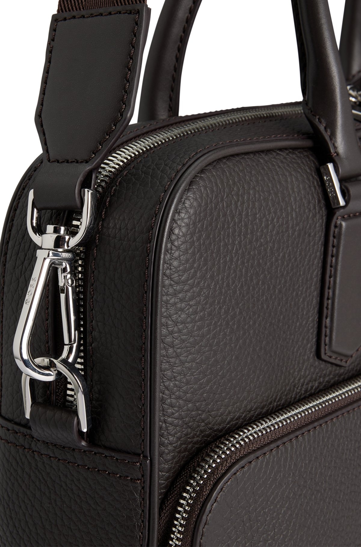 GRAINED ITALIAN-LEATHER DOCUMENT CASE WITH EMBOSSED LOGO - 7