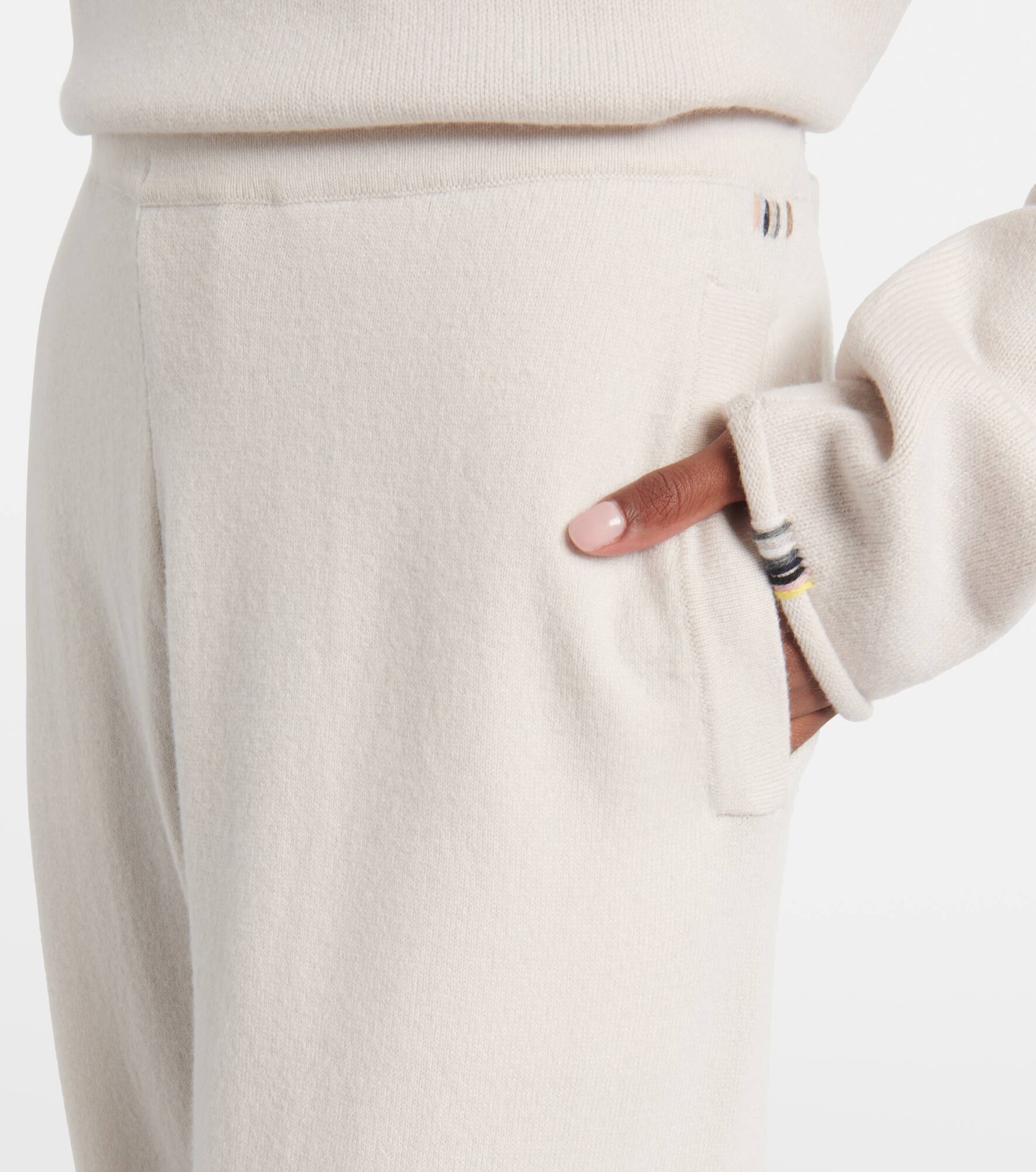 Rush cashmere-blend straight pants - 4