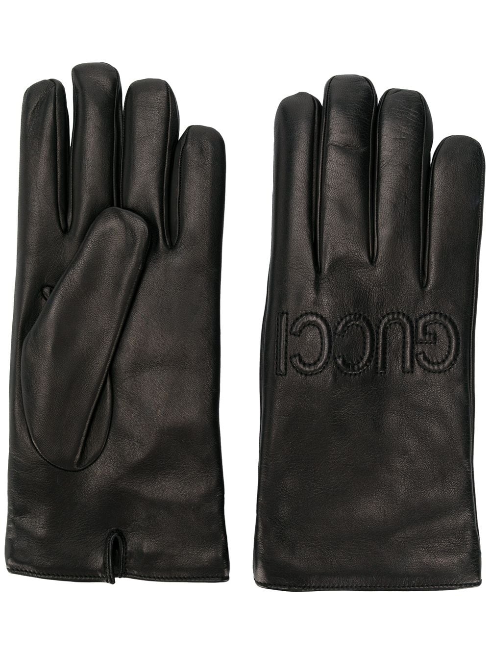 logo embossed gloves - 1