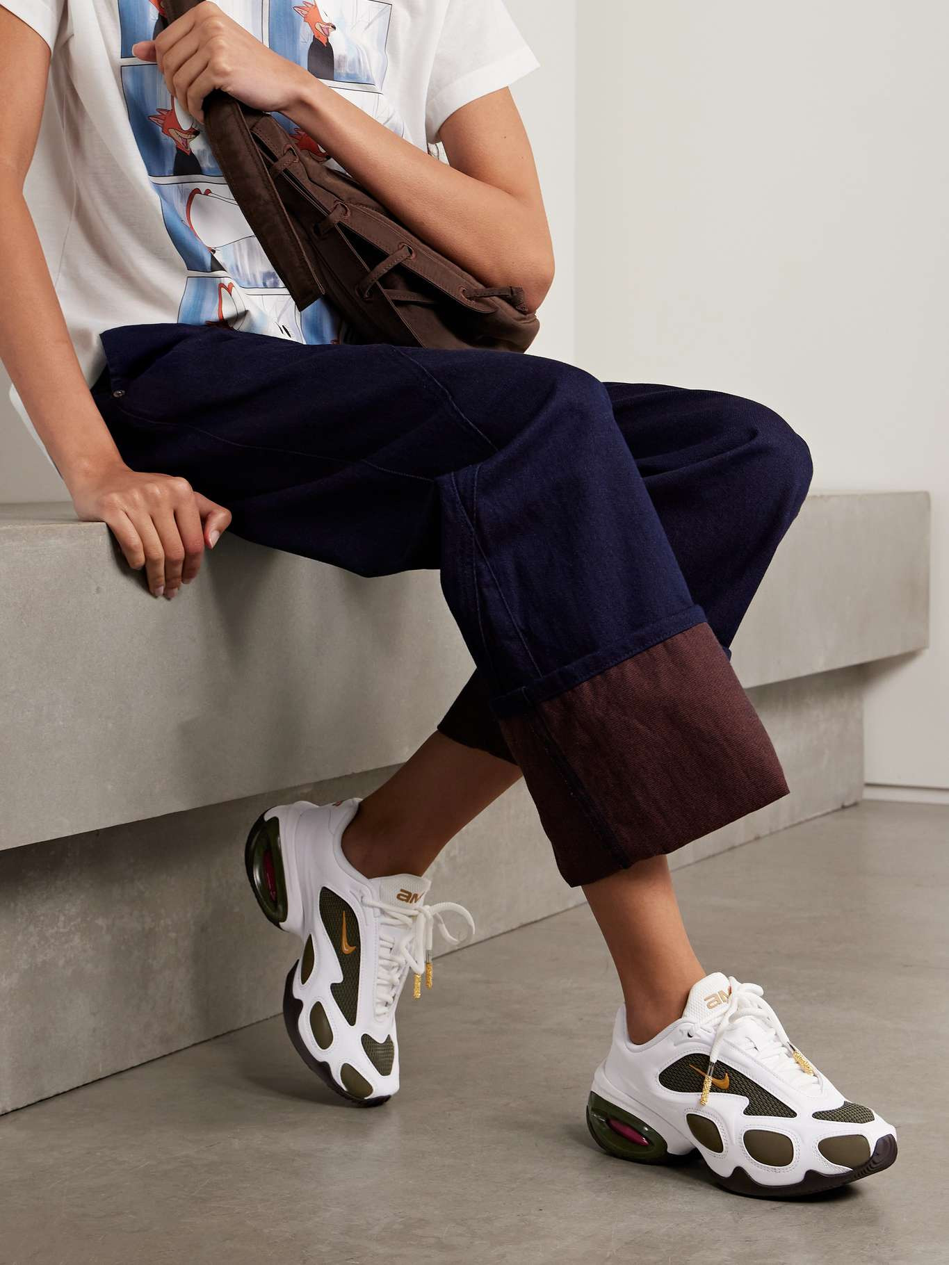 + Veneda Carter Air Max Muse mesh-trimmed leather sneakers - 2