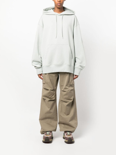 Y-3 logo-patch organic cotton hoodie outlook