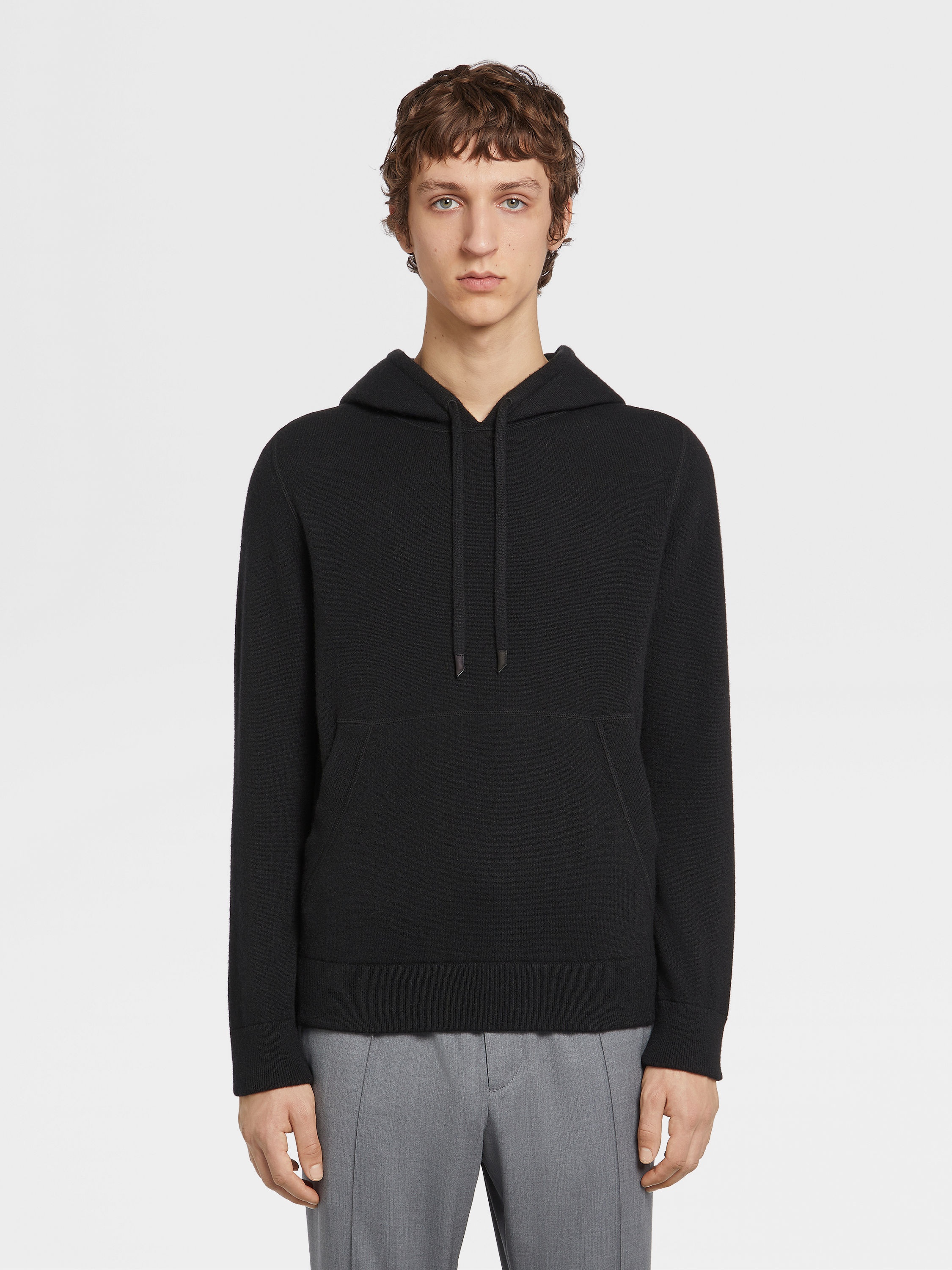 BLACK OASI CASHMERE HOODIE - 2