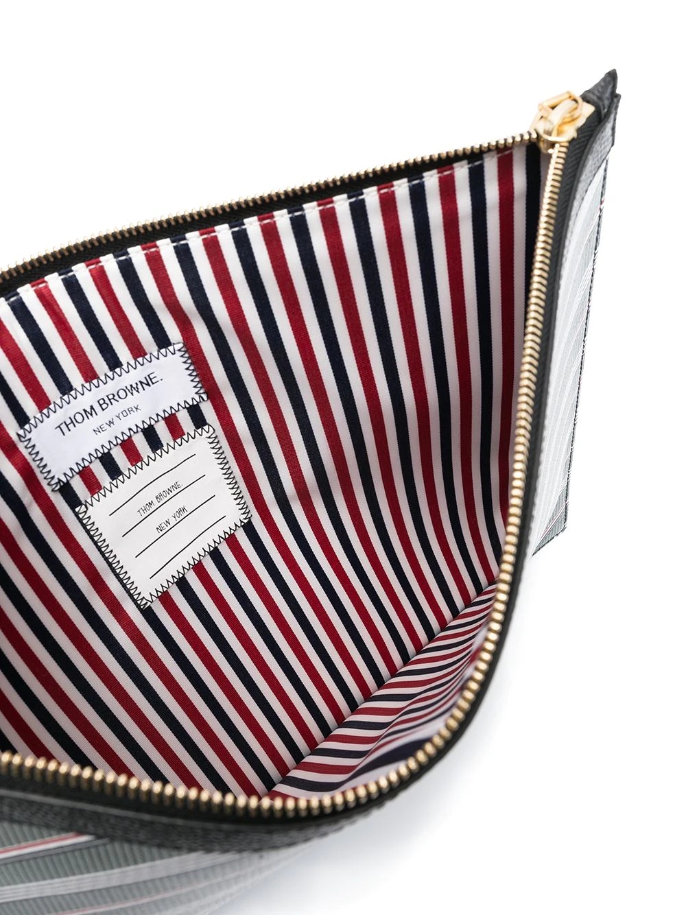 striped logo-print pouch - 5