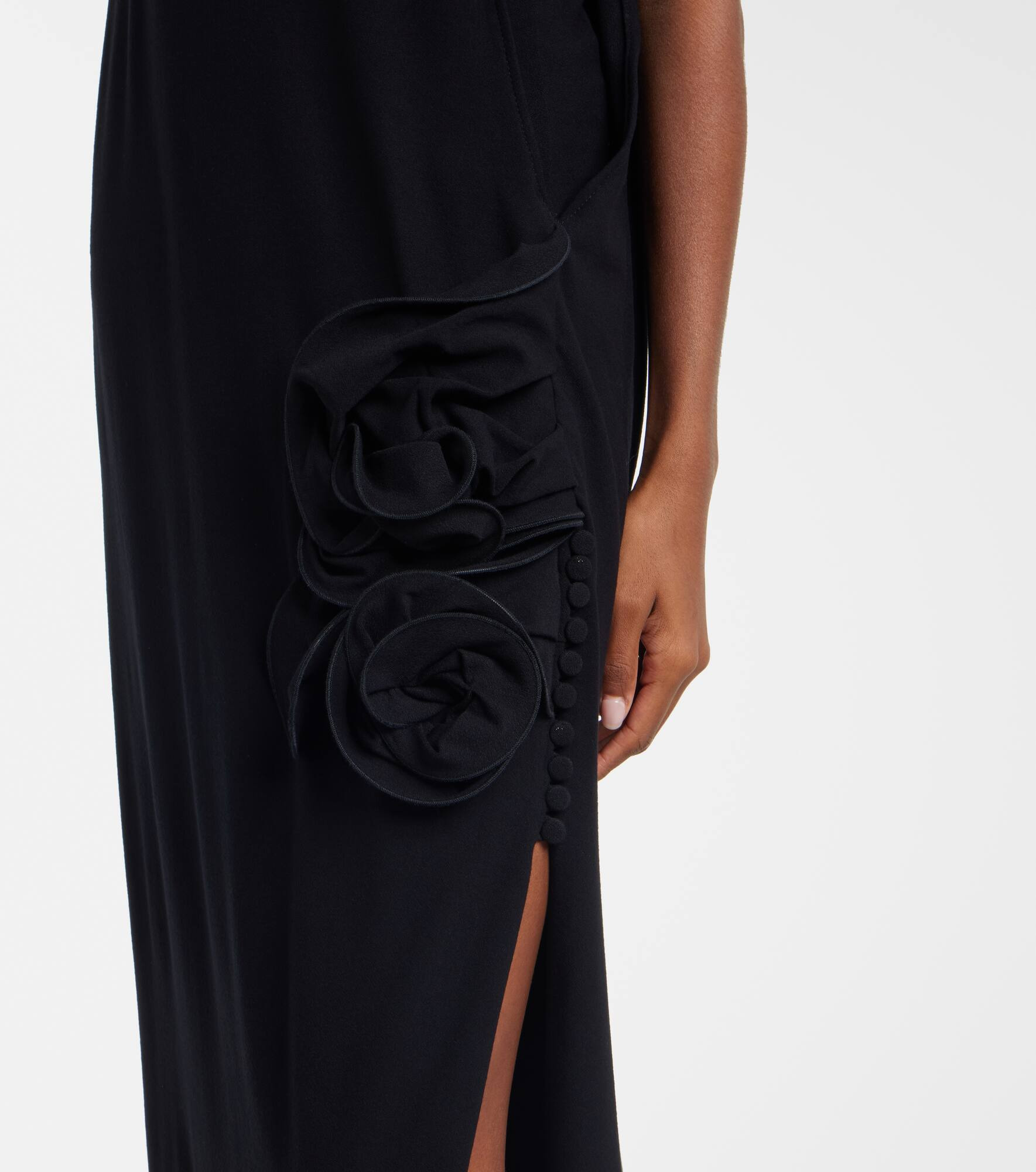 Caped asymmetric gown - 5