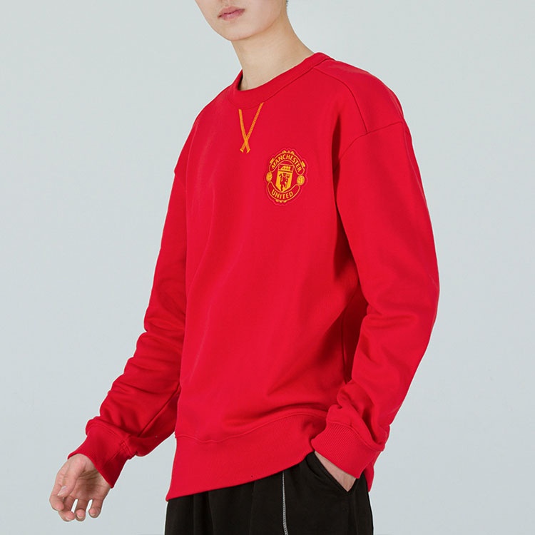 adidas Mufc Cny Cr Swt limited Embroidered Manchester United Soccer/Football Sports Pullover Red H63 - 5