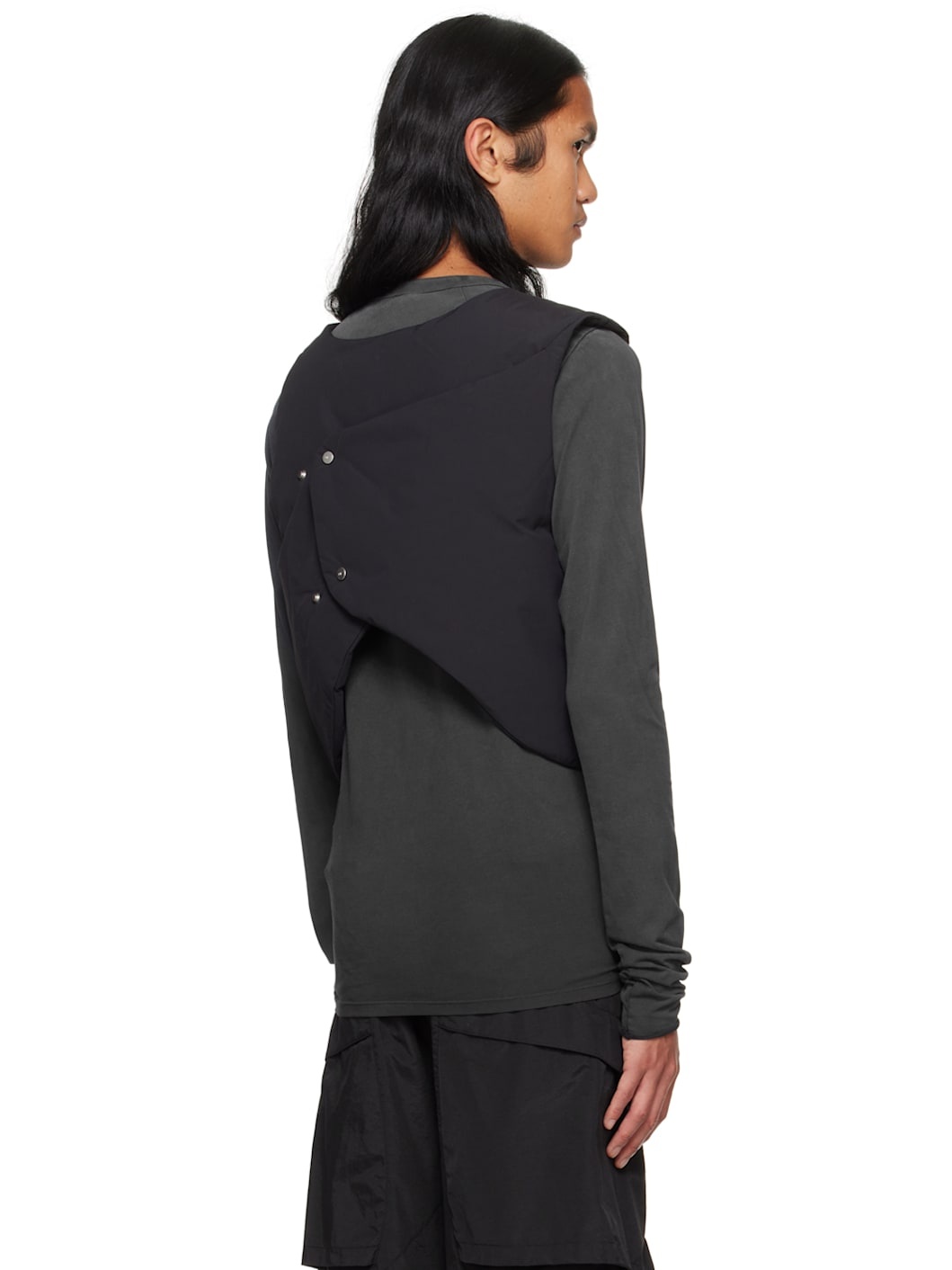 Black Defensio Tailored Vest - 3