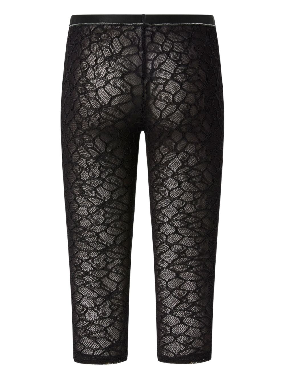 lace mesh leggings - 2