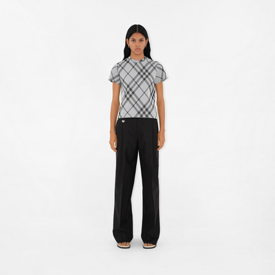 Burberry Check Stretch Cotton Blend T-shirt outlook
