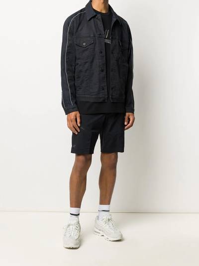 Diesel contrasting-trim denim jacket outlook