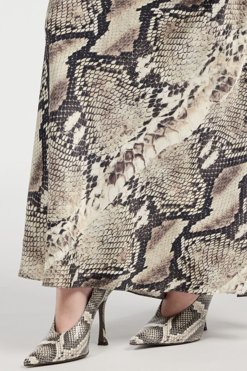 Long Silk Skirt with Python Print 6