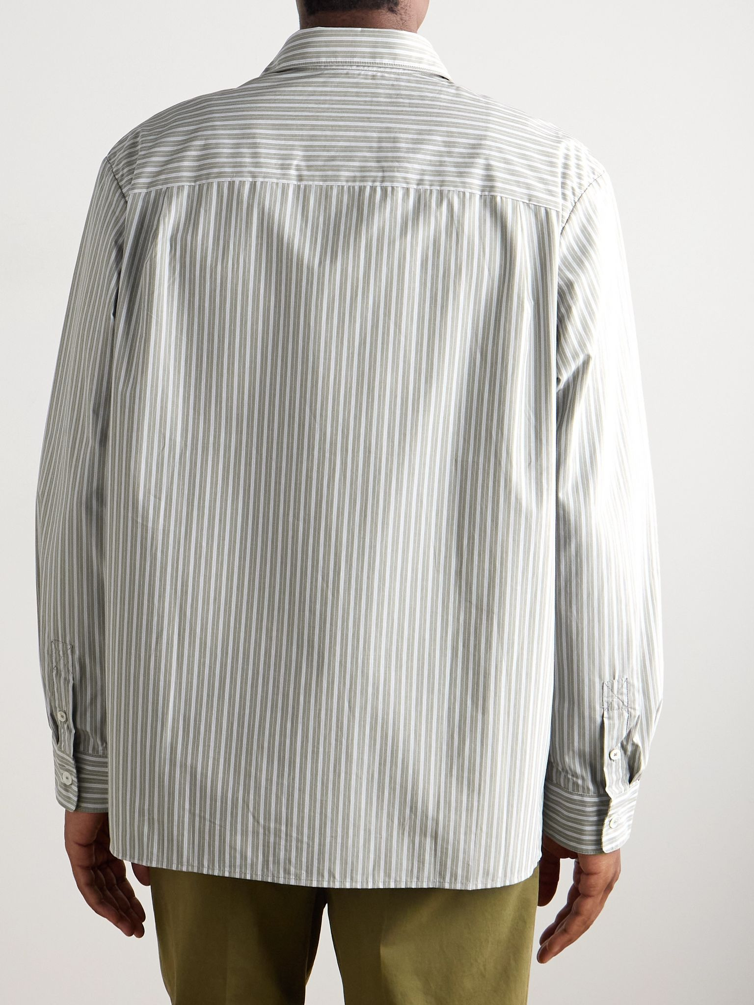 Malo Striped Cotton Shirt Gray - 3