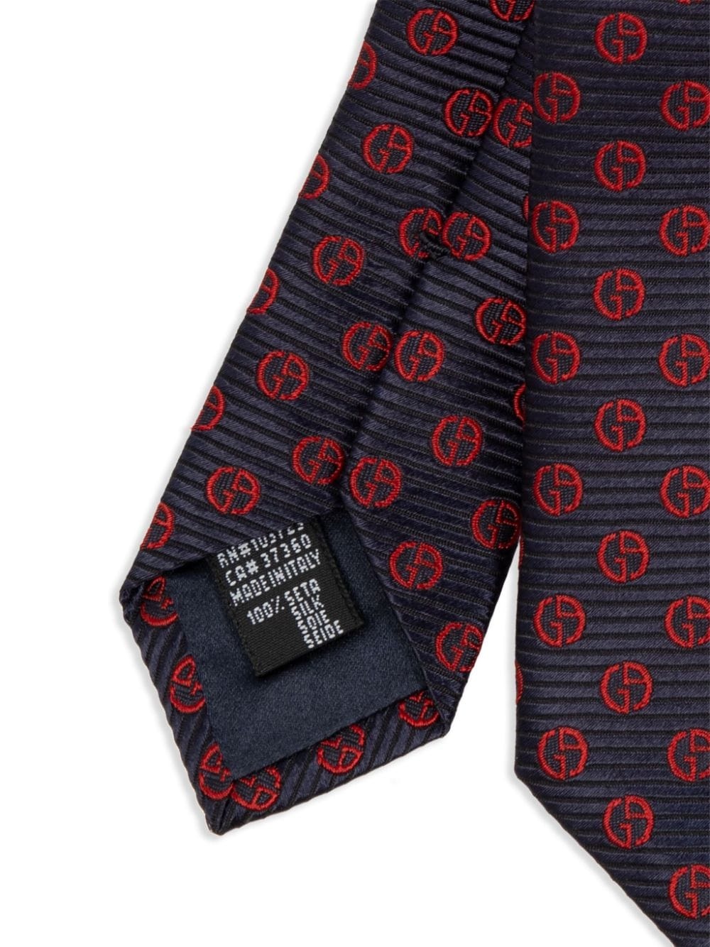 monogram-pattern silk tie - 3