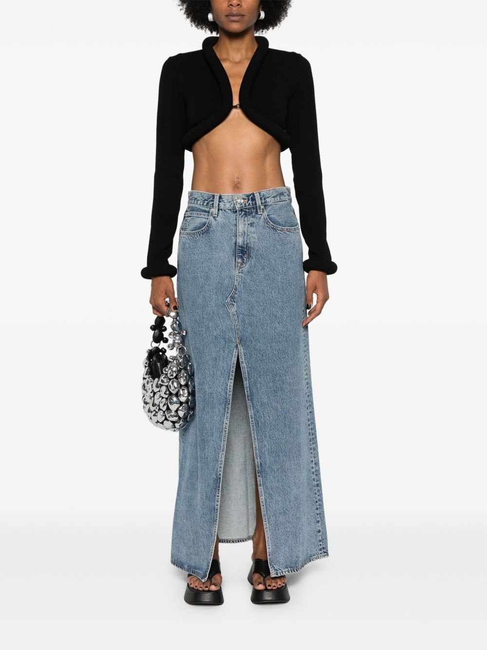 Dallas denim maxi skirt - 2