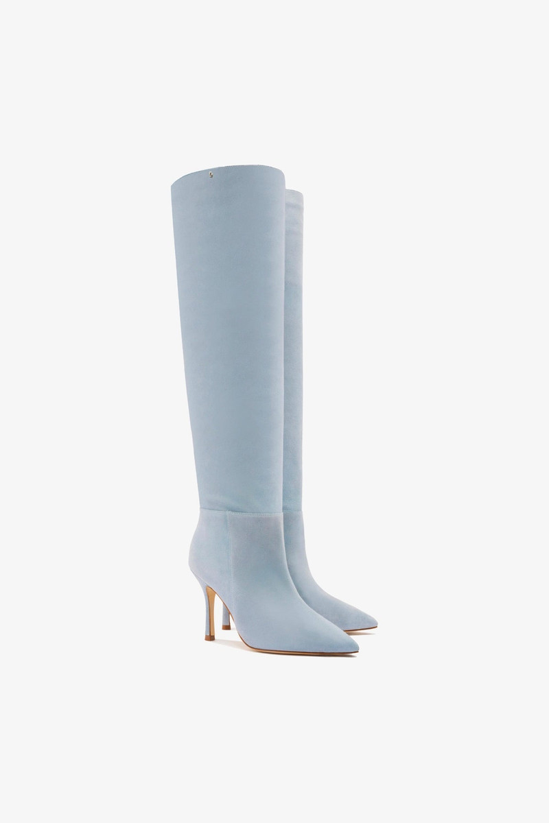 Kate Hi Boot In Light Blue Suede 3