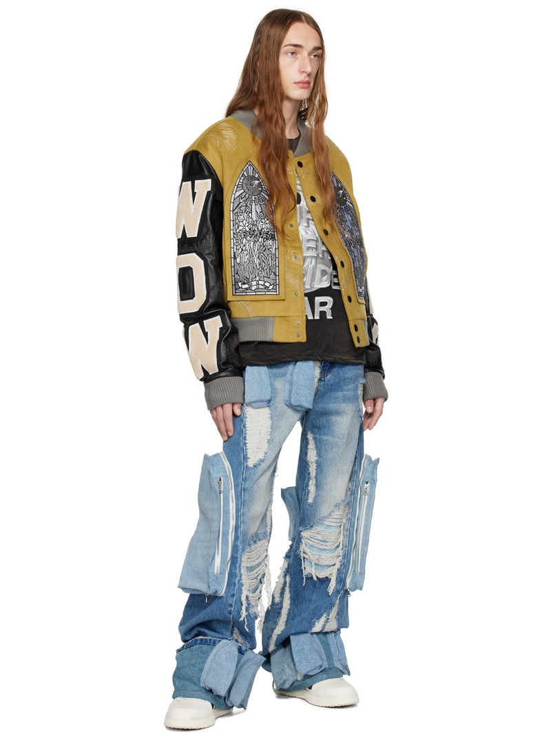 WHO DECIDES WAR Blue Multipocket Jeans outlook