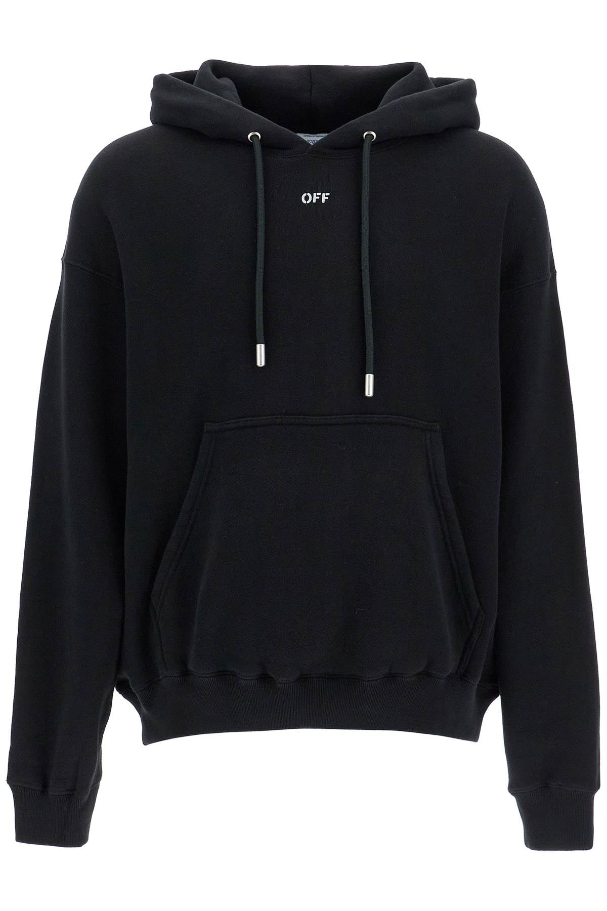 HOODED SWEATSHIRT WITH OFF PRINT - 1