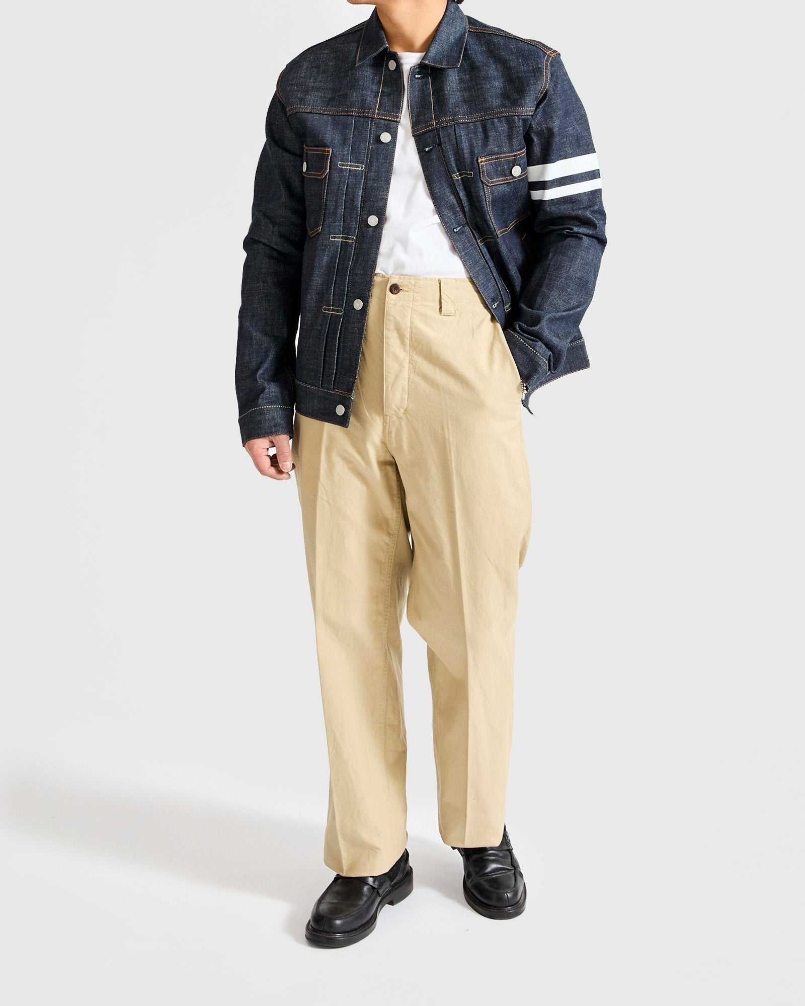 Wide Chino Pants in Beige - 10