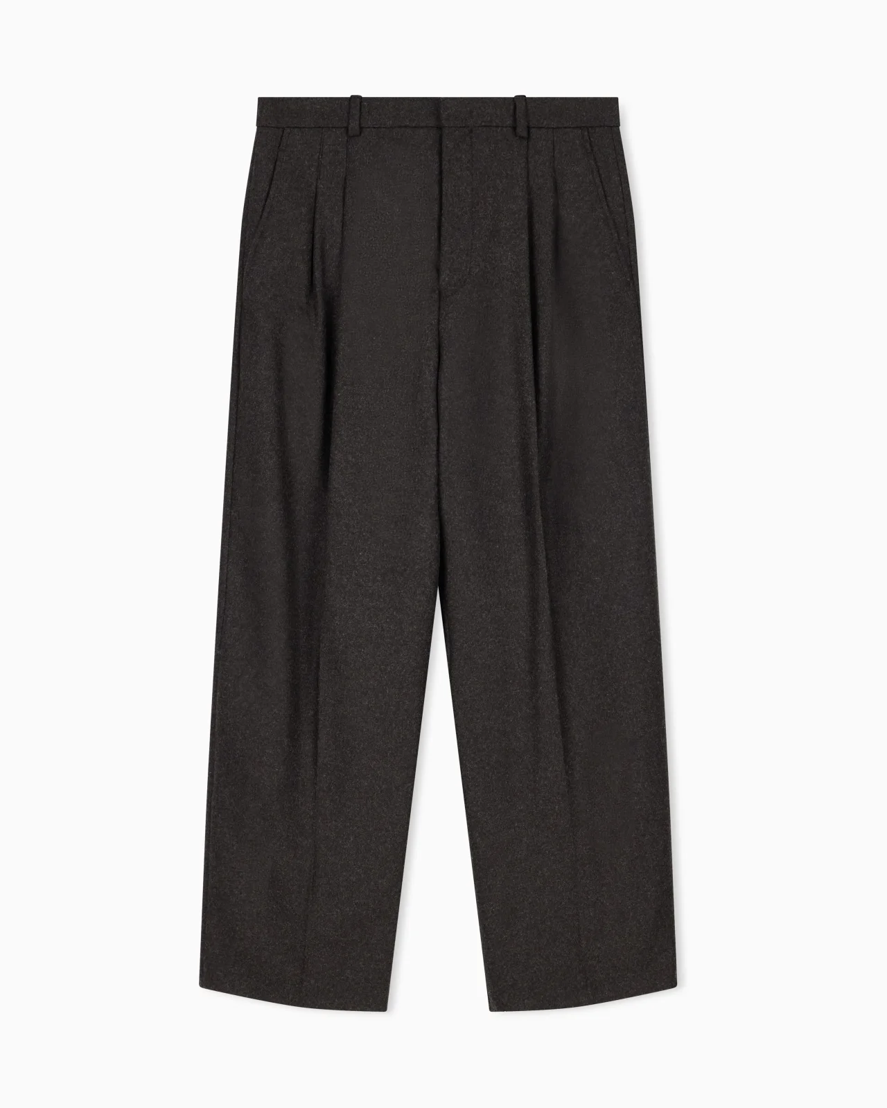 TAILORED TROUSERS IN COMPACT WOOL-BLEND FLANNEL - 1