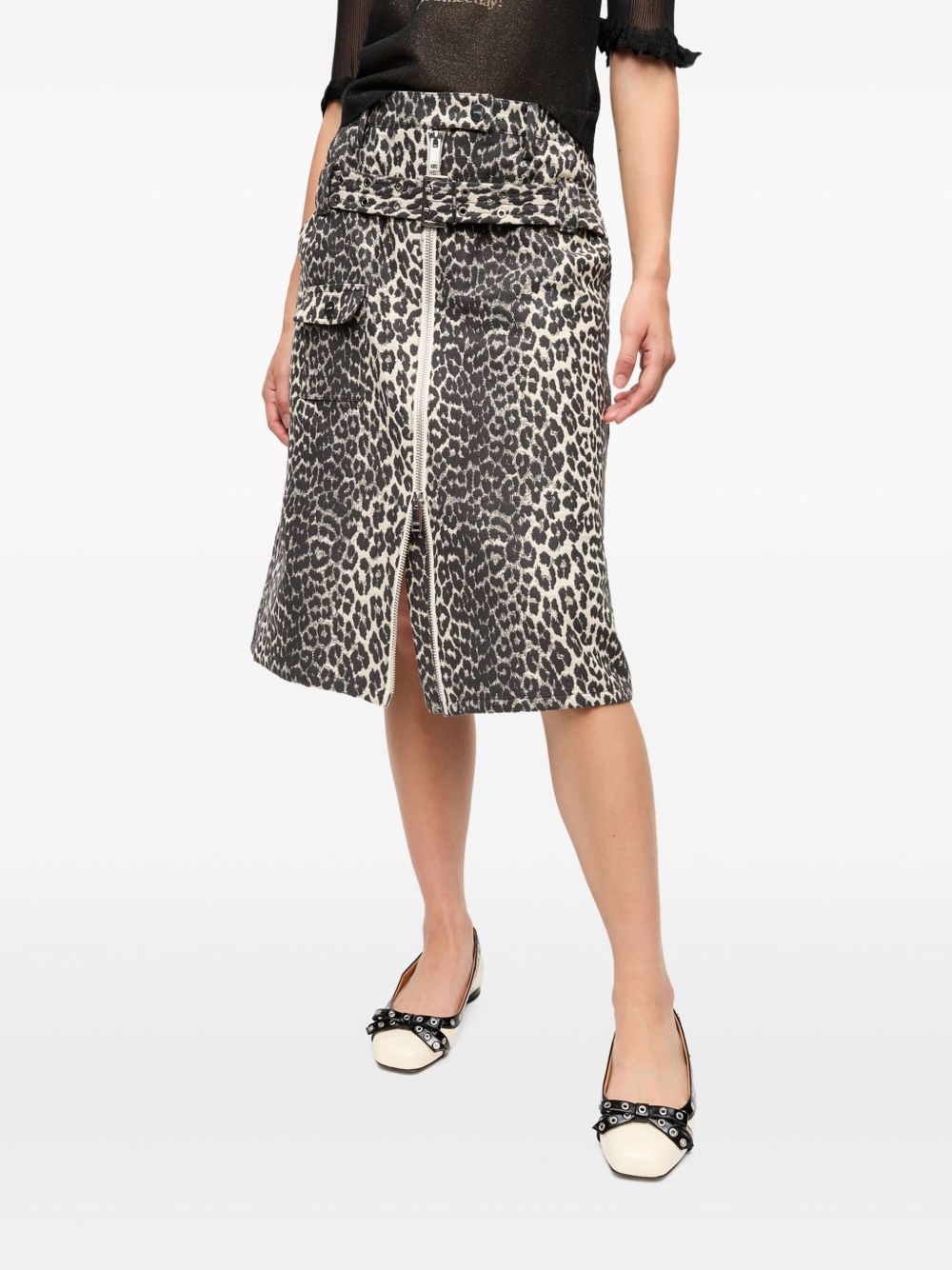 leopard-print skirt - 4