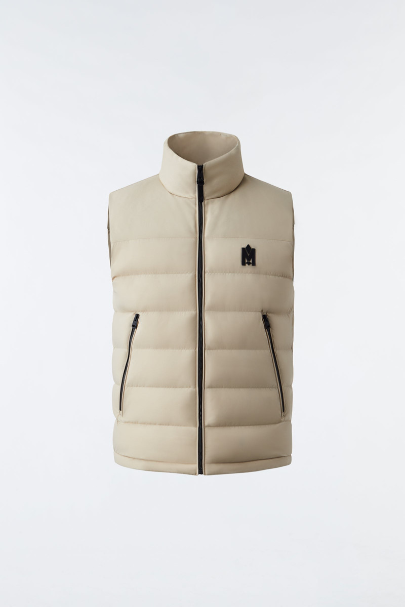 BOBBIE Stretch light down vest with stand collar 1