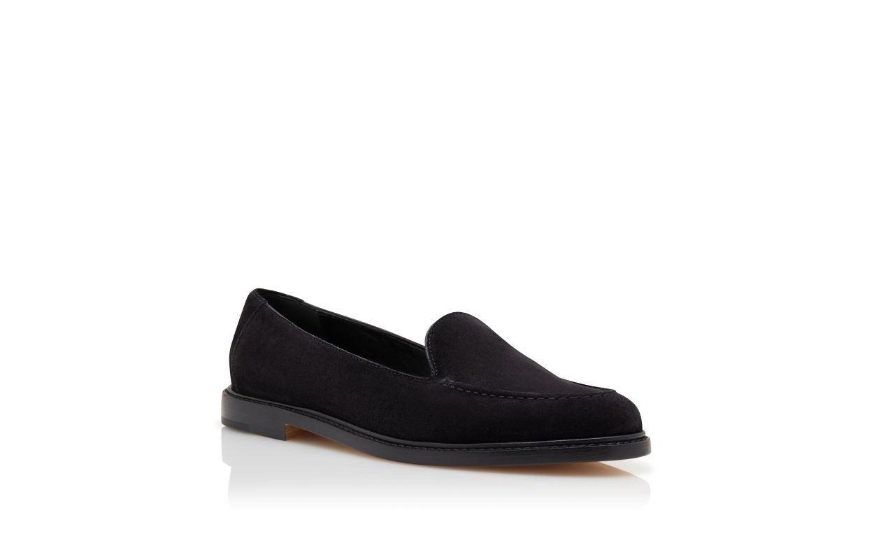 Black Calf Suede Loafers - 3