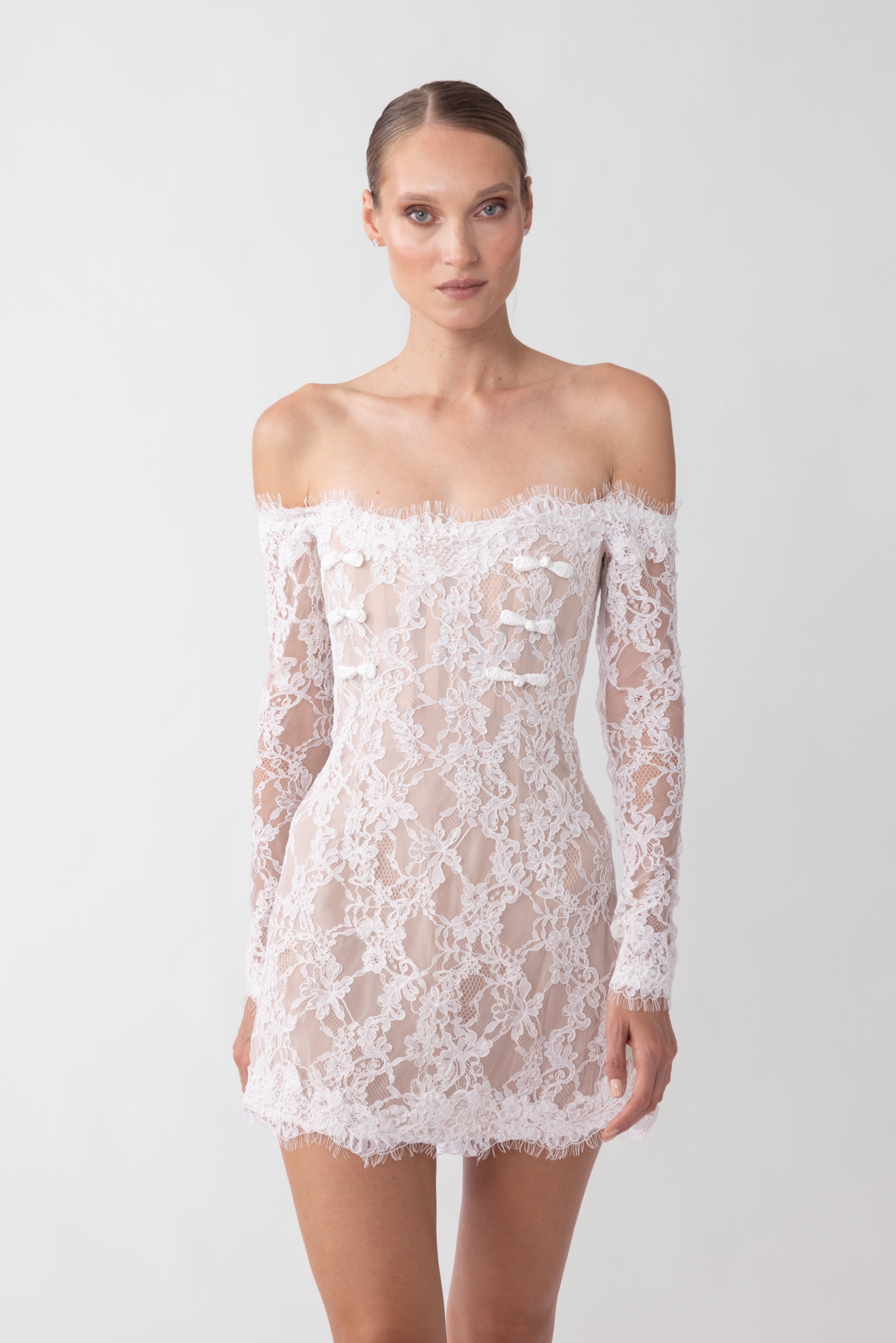 RACHAEL LACE MINI DRESS - 4