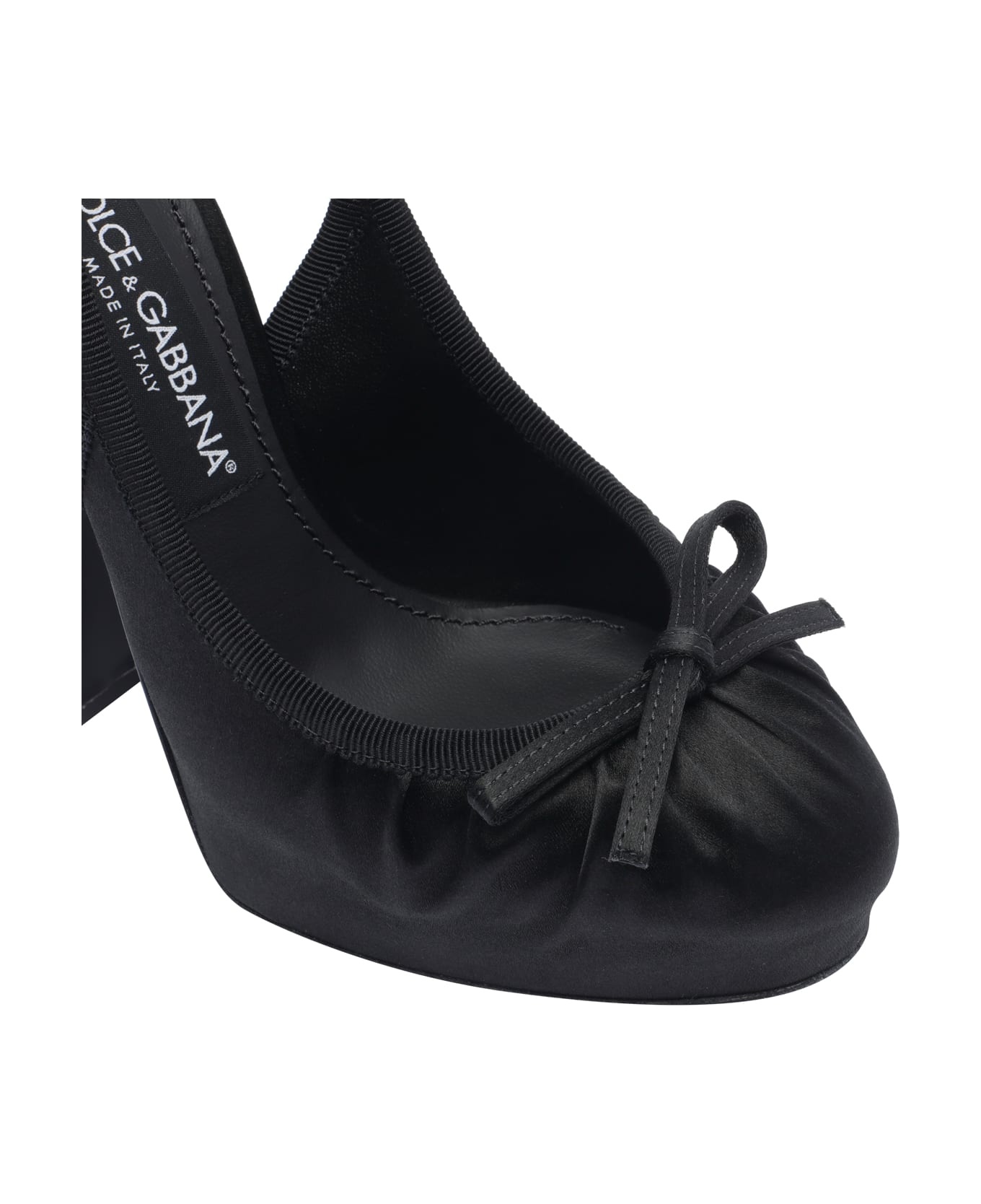 Dg Logo Satin Slingback - 4