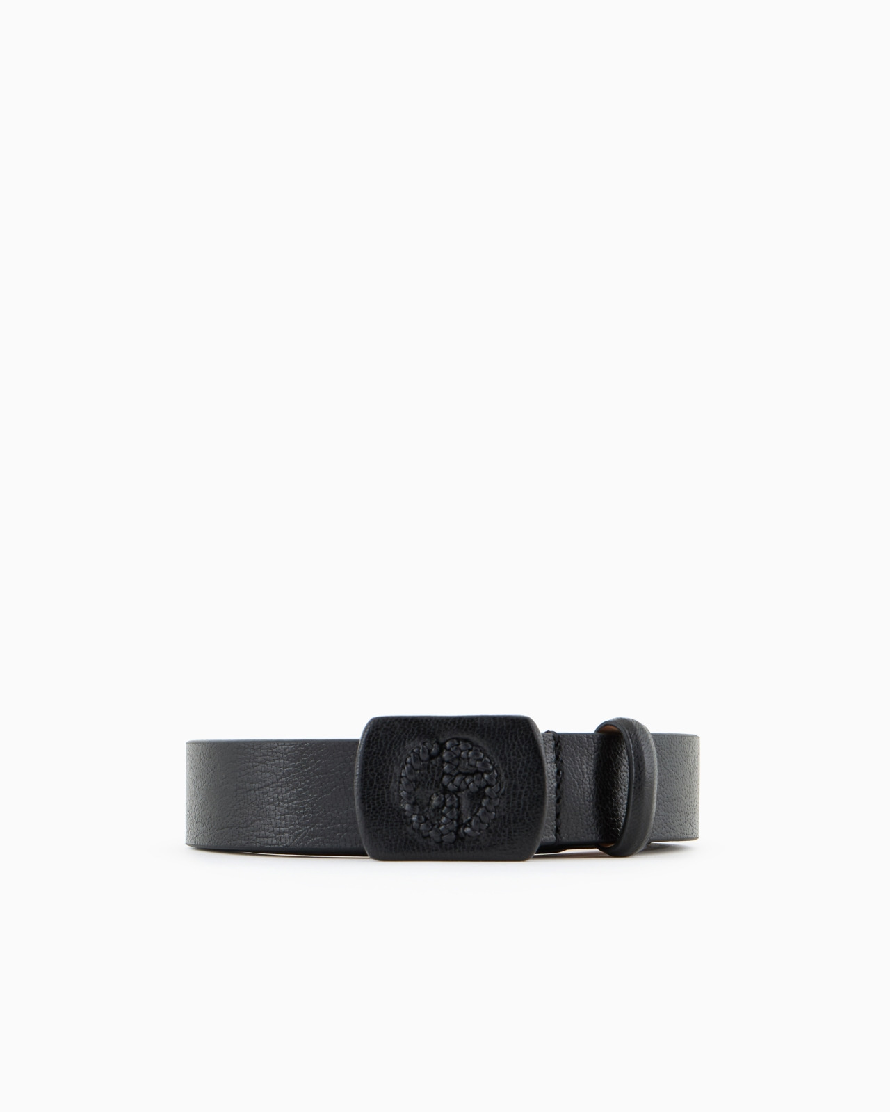 Vintage-effect leather belt - 1