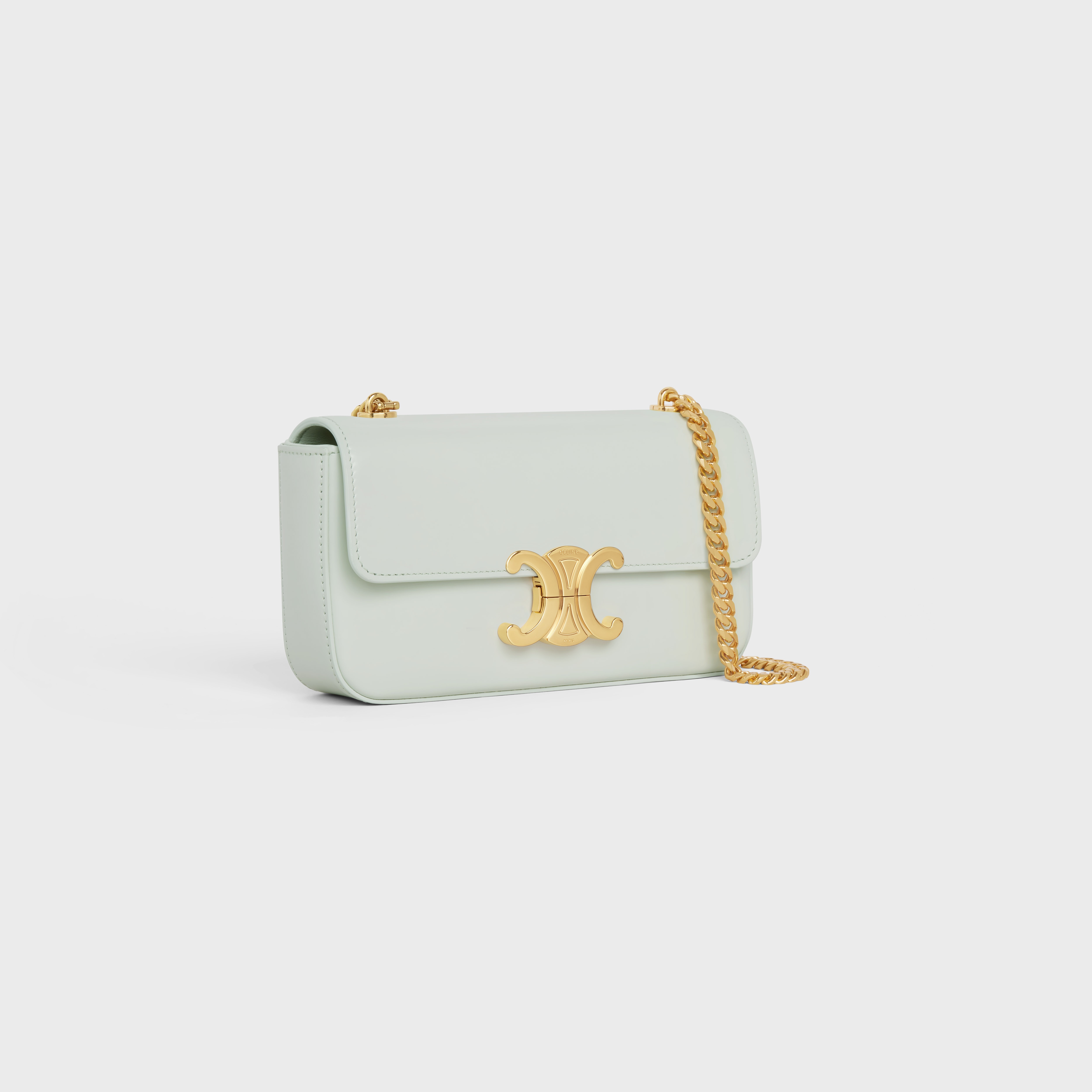 CHAIN SHOULDER BAG triomphe in shiny calfskin - 2