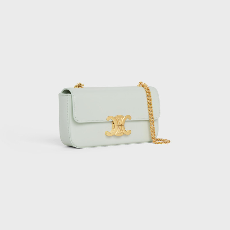 CELINE CHAIN SHOULDER BAG triomphe in shiny calfskin outlook