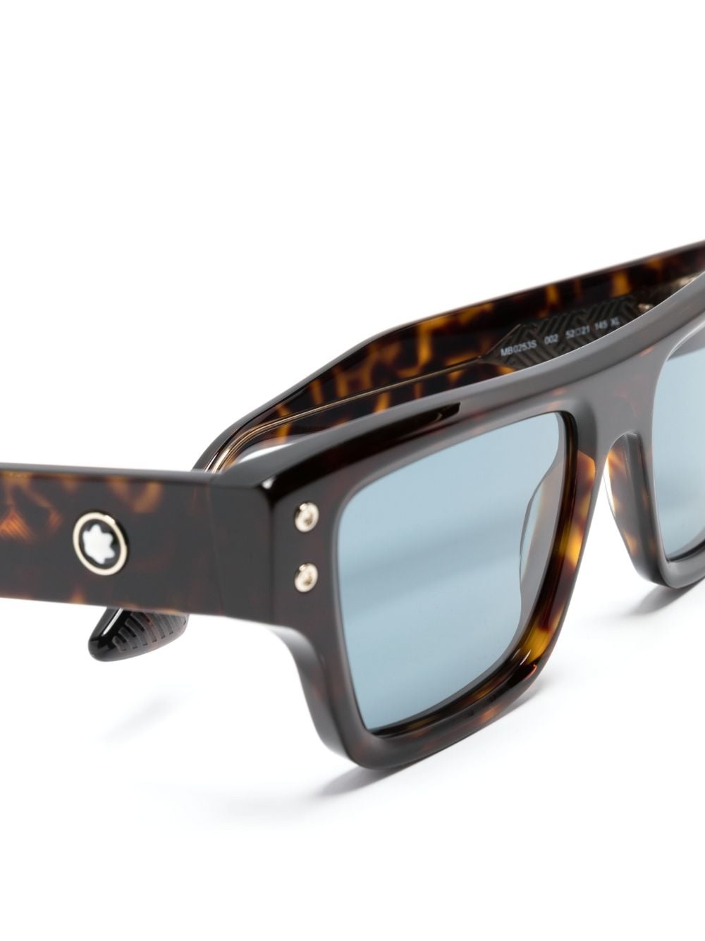 tortoiseshell-effect square-frame sunglasses - 3