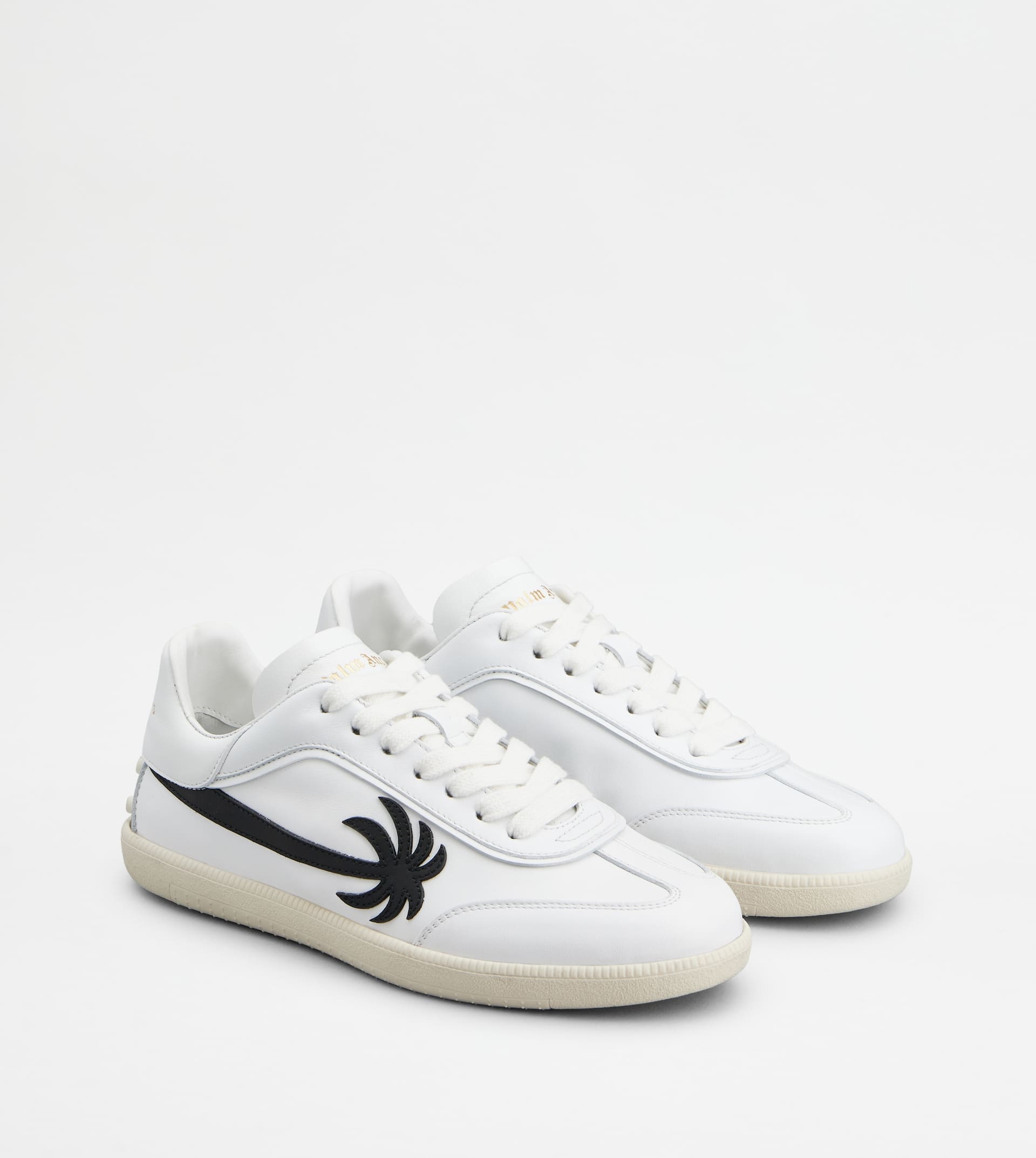 TOD'S TABS SNEAKERS PALM ANGELS IN LEATHER - WHITE, BLACK - 3