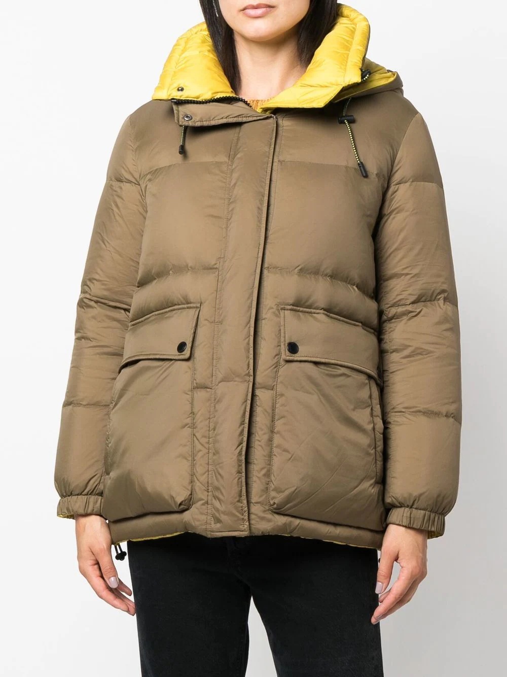 two-tone reversible down jacket - 3