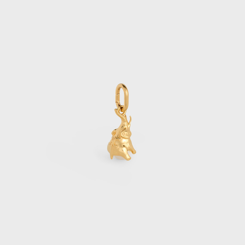 CELINE Celine Charms Elephant on Pearl in Brass with gold finish and Resin Pearl outlook