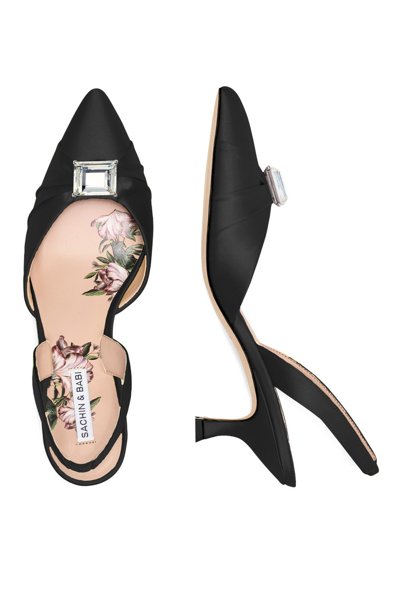 SACHIN & BABI YORK KITTEN HEEL - BLACK outlook