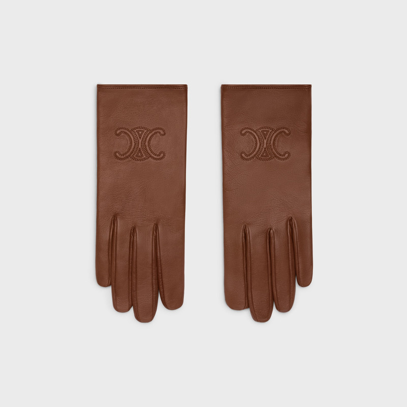 triomphe gloves in plongé lambskin 1