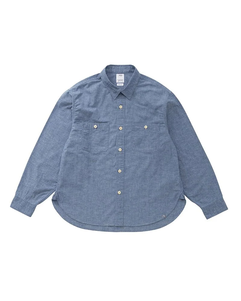 BRIGGS CHAMBRAY L/S DMGD LT.INDIGO - 1