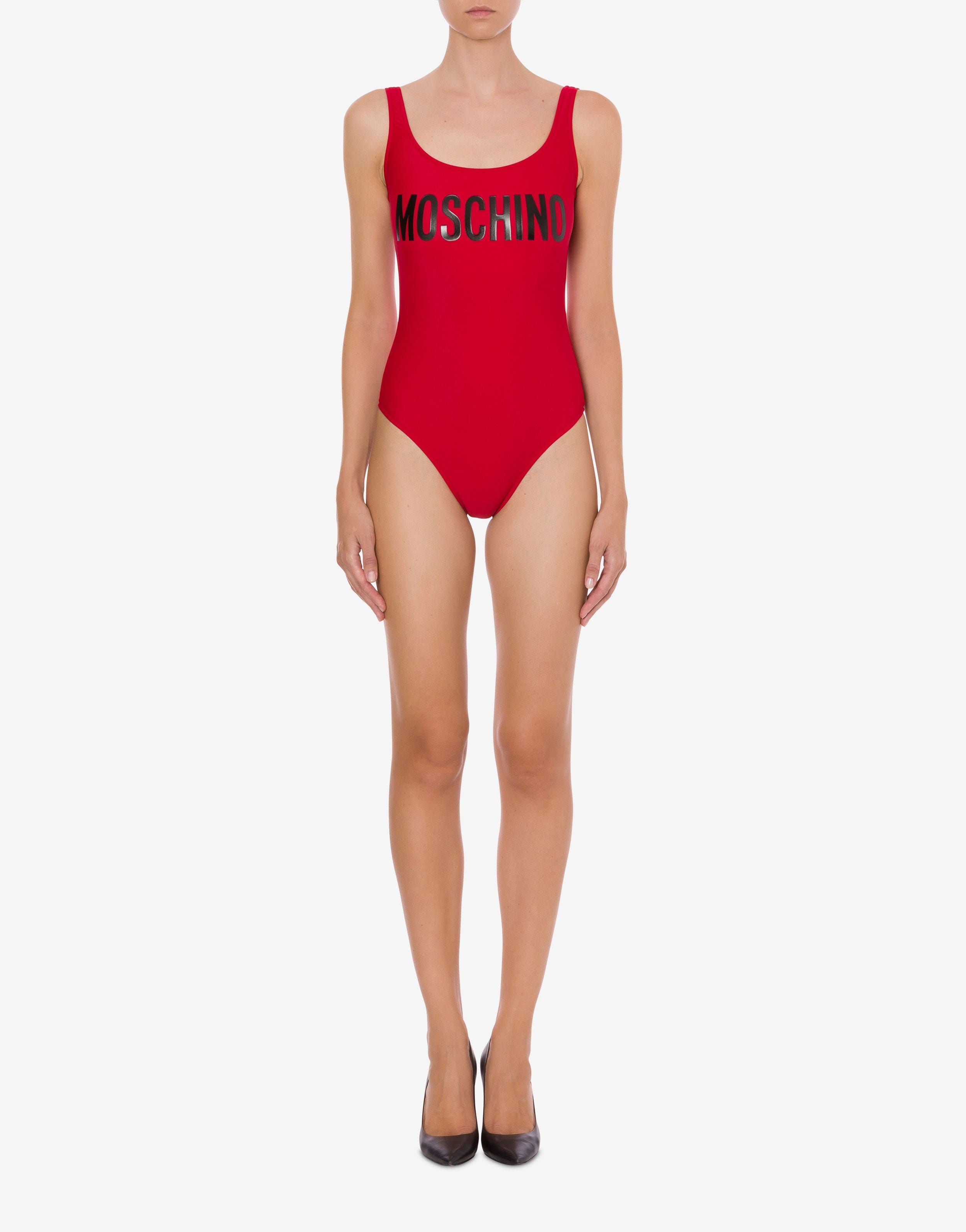 SHINY LOGO ONE-PIECE SWIMSUIT - 2