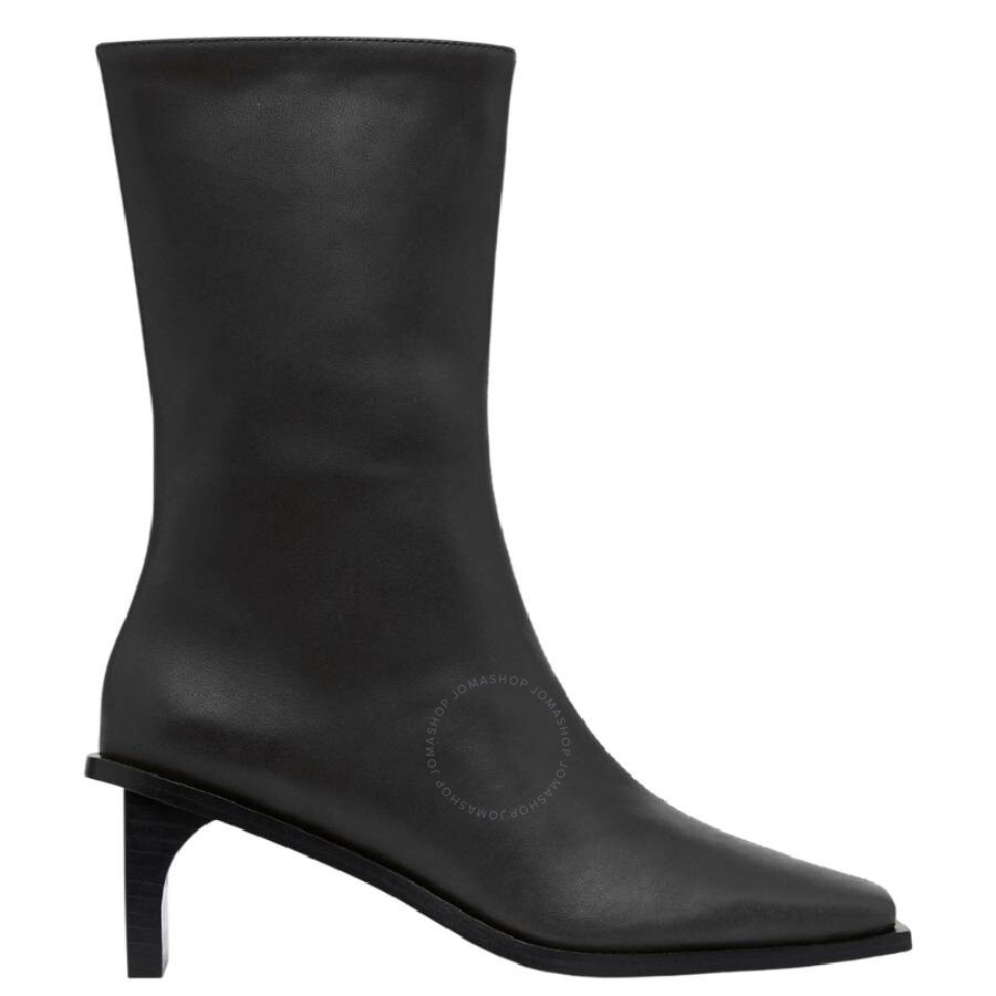 St Agni Block Heel Leather Border Boots - 1
