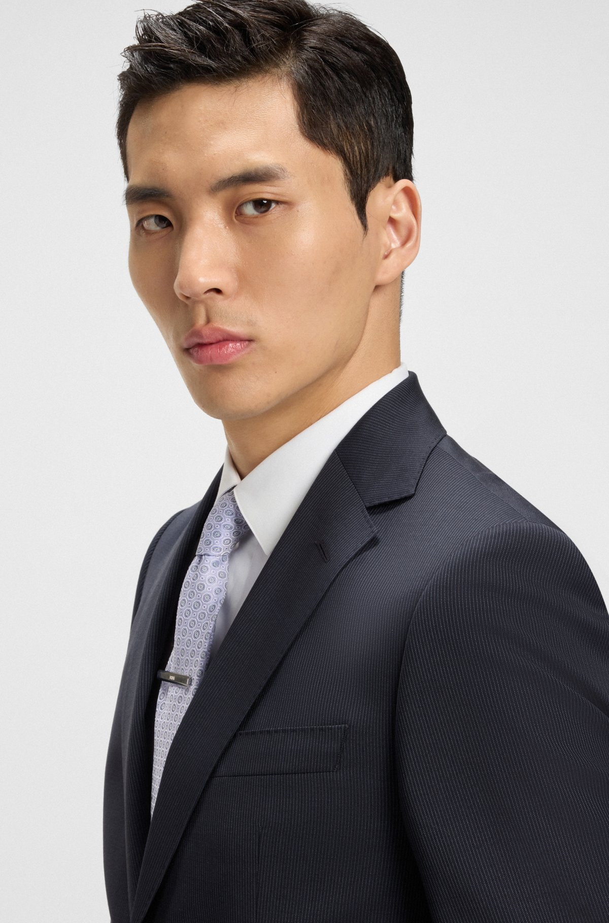 REGULAR-FIT SUIT IN STRIPED VIRGIN WOOL - 4