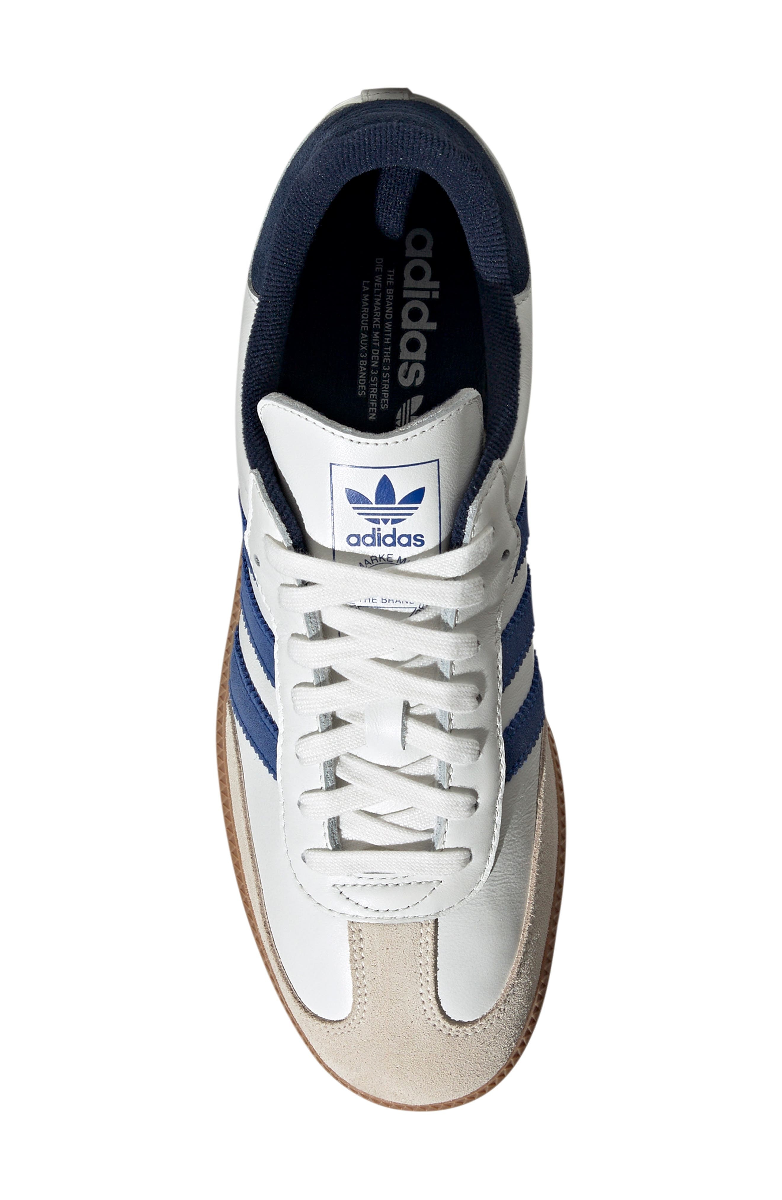 adidas Samba OG Sneaker in White/Royal Blue/Indigo at Nordstrom - 4