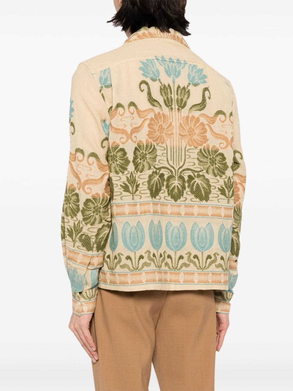 patterned-jacquard cotton shirt - 4