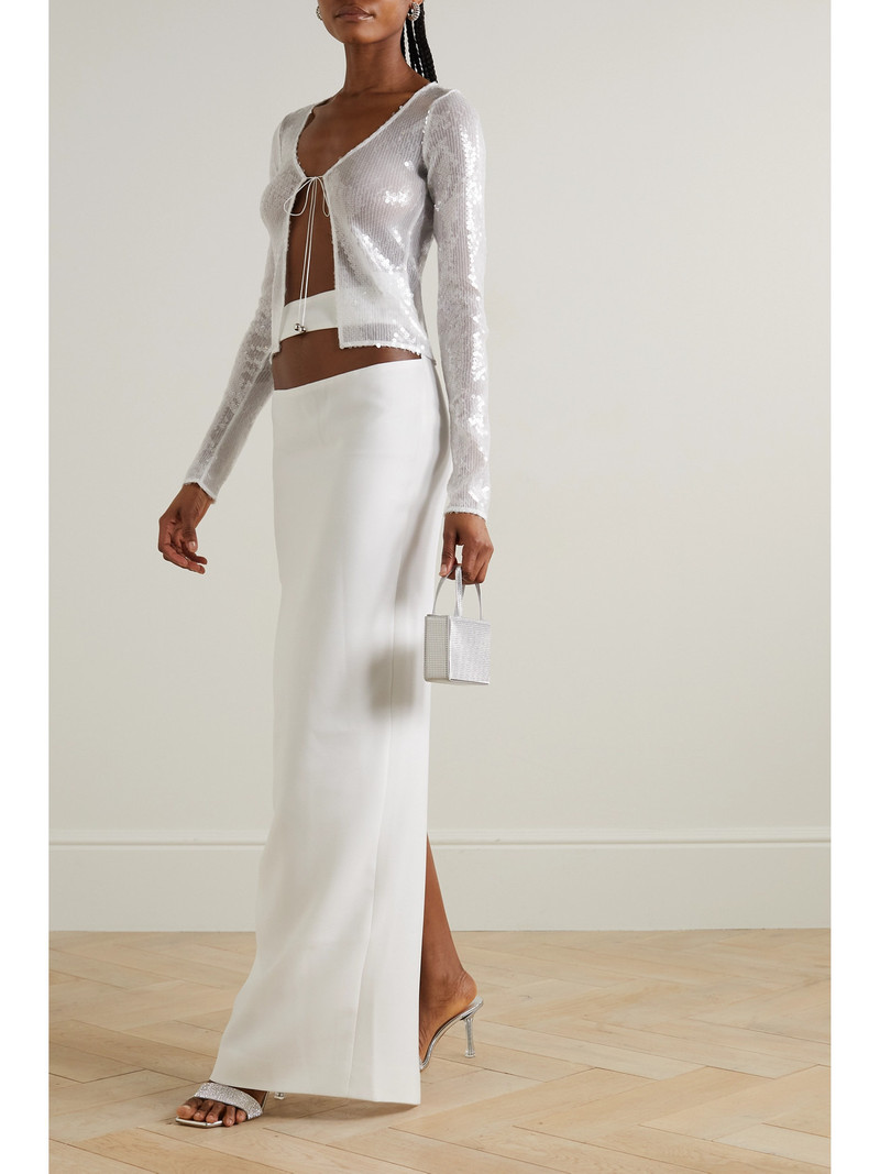 16ARLINGTON Solaria Sequined Stretch-tulle Cardigan outlook