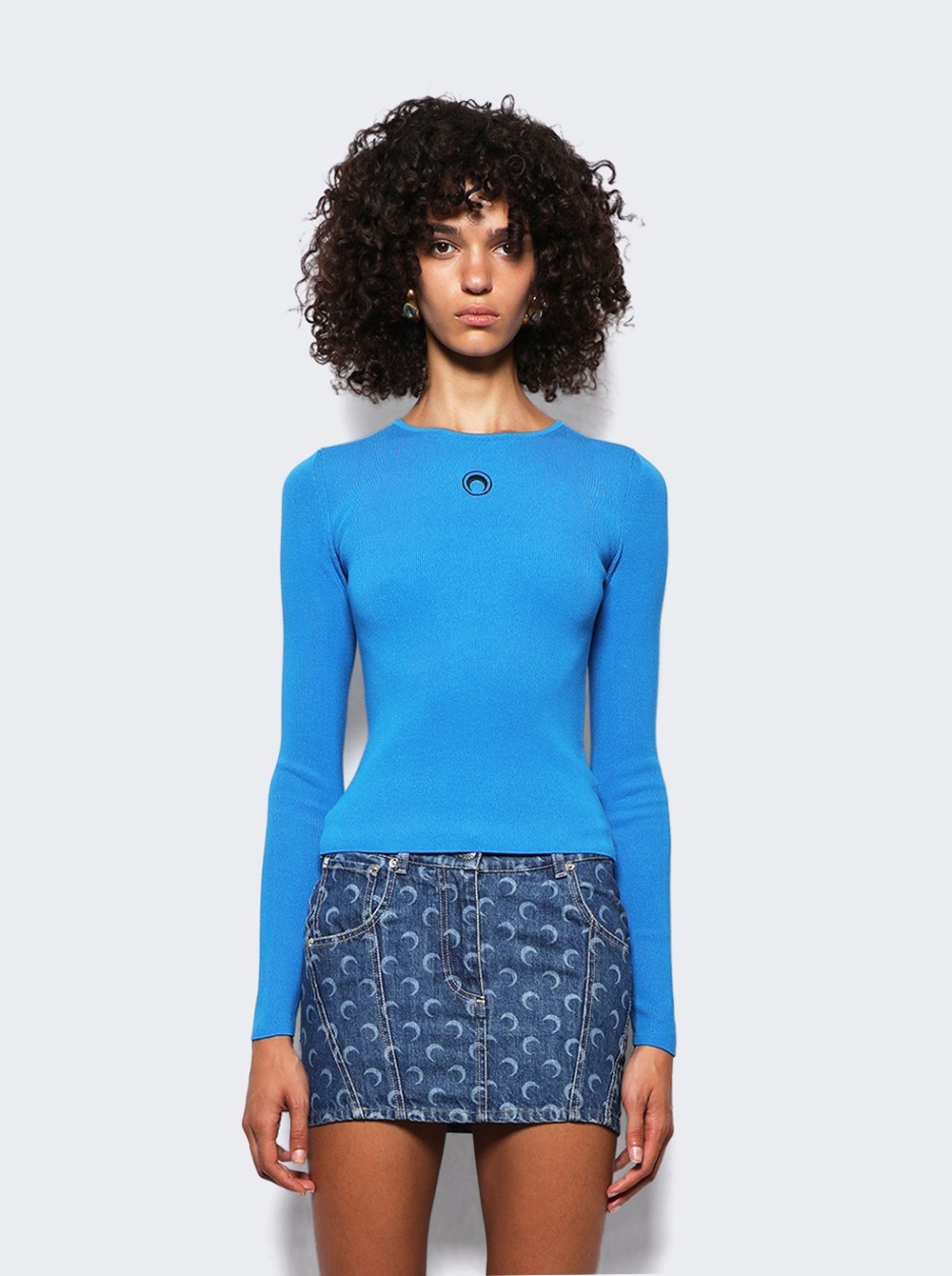 Open Back Pullover Top Azur - 3