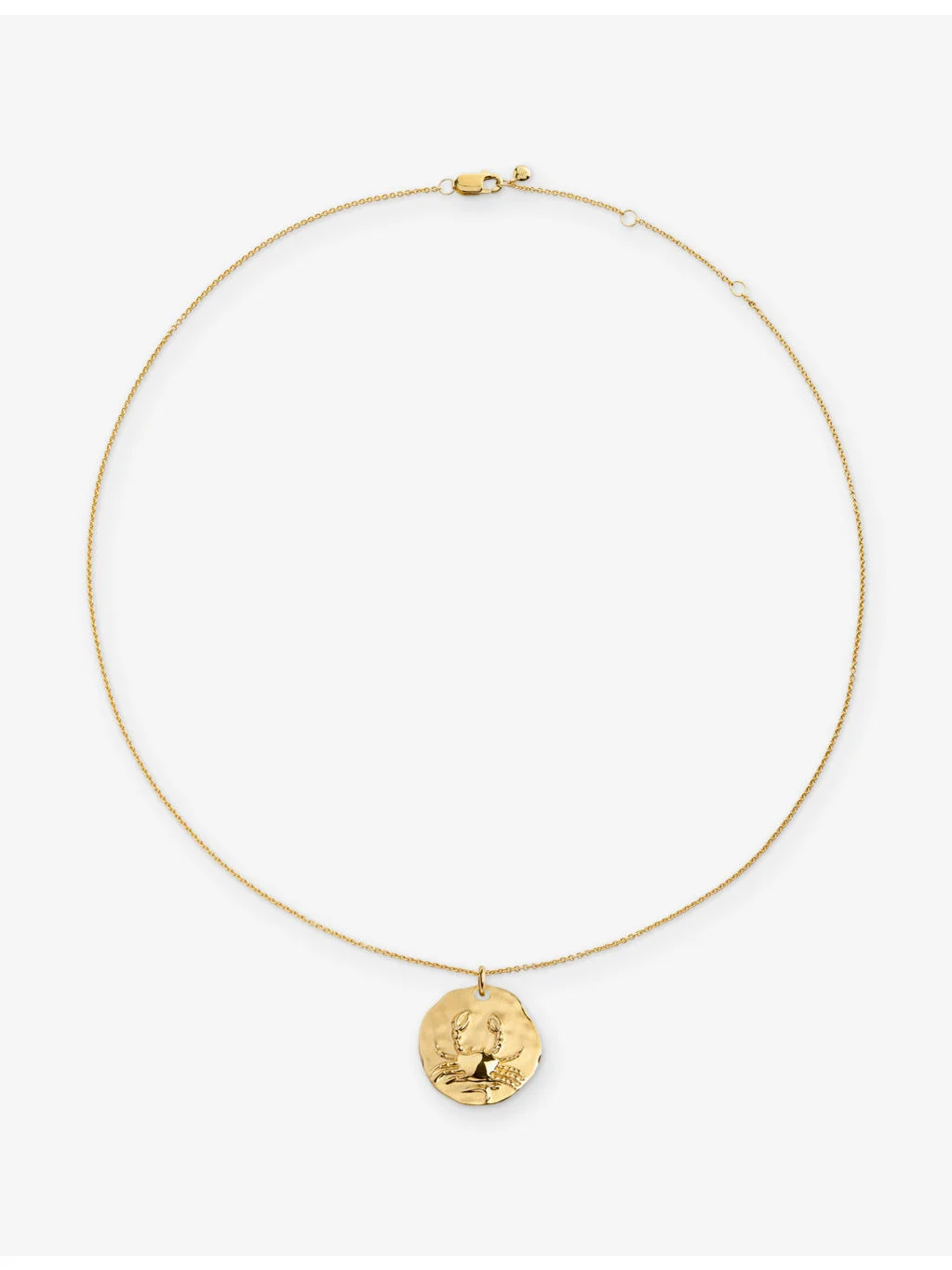 Cancer Zodiac 18ct Yellow Gold Vermeil Pendant Necklace - 1