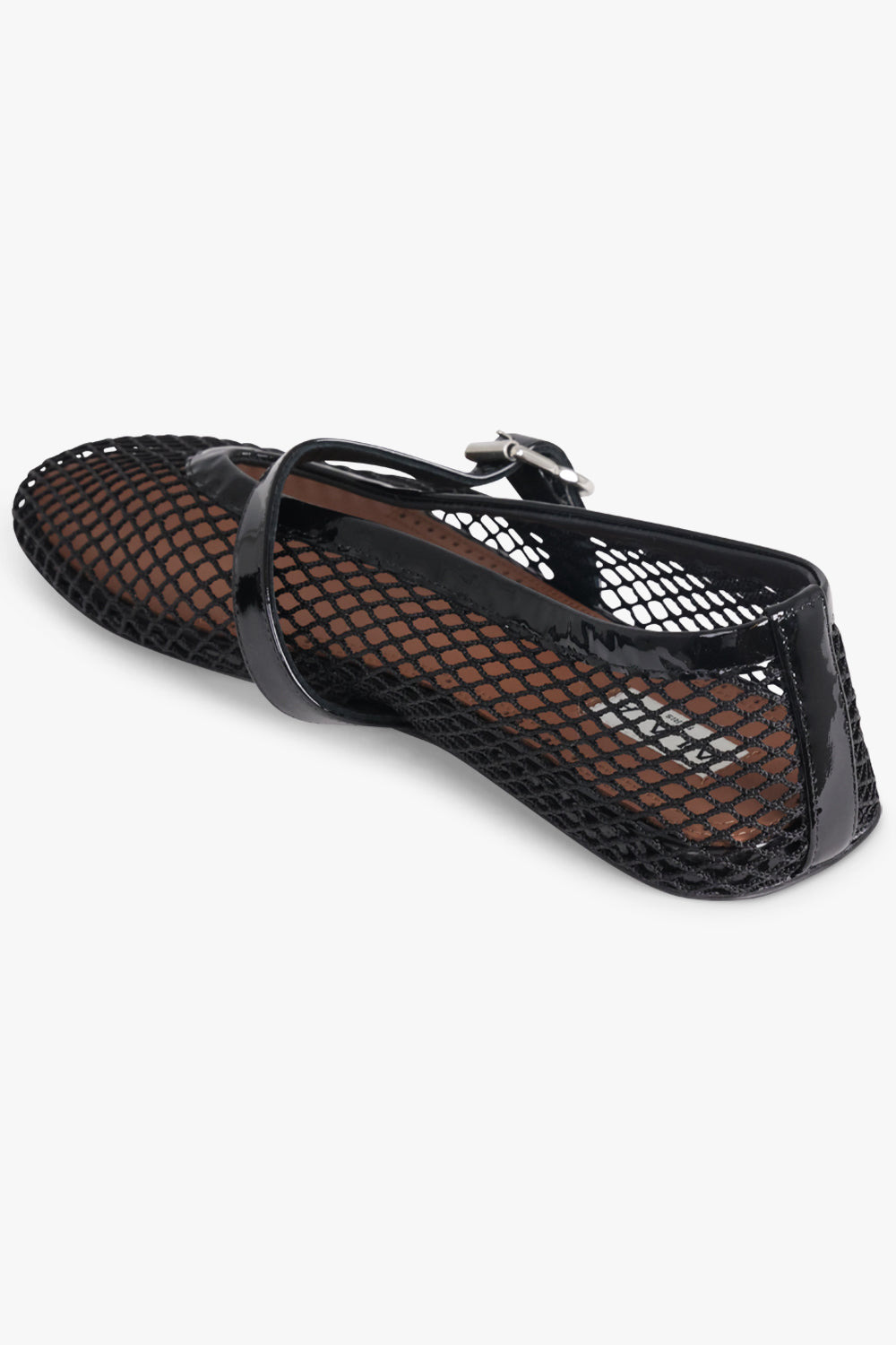 FISHNET BALLERINA STRAP FLAT | BLACK - 3