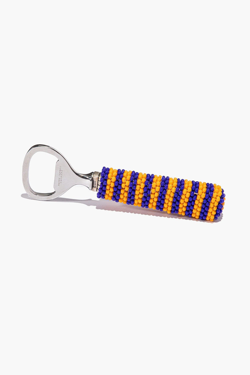 STAUD BEADED BOTTLE OPENER BLUE STRIPE 1