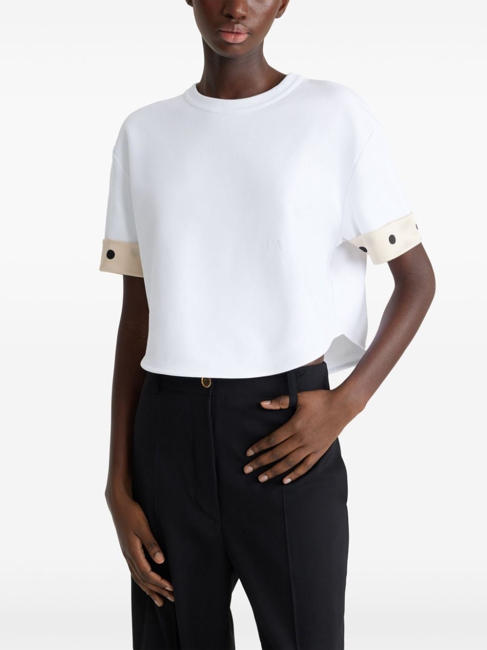 organic-cotton cropped T-shirt - 4