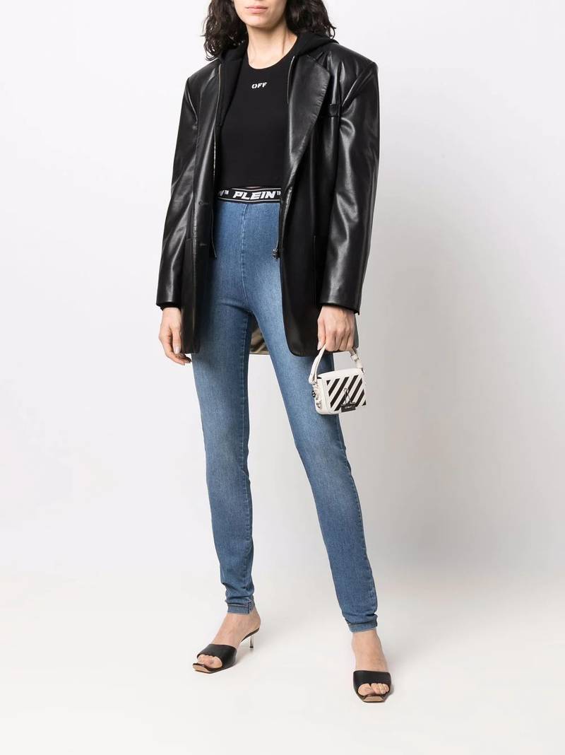 PHILIPP PLEIN logo-waistband leggings outlook