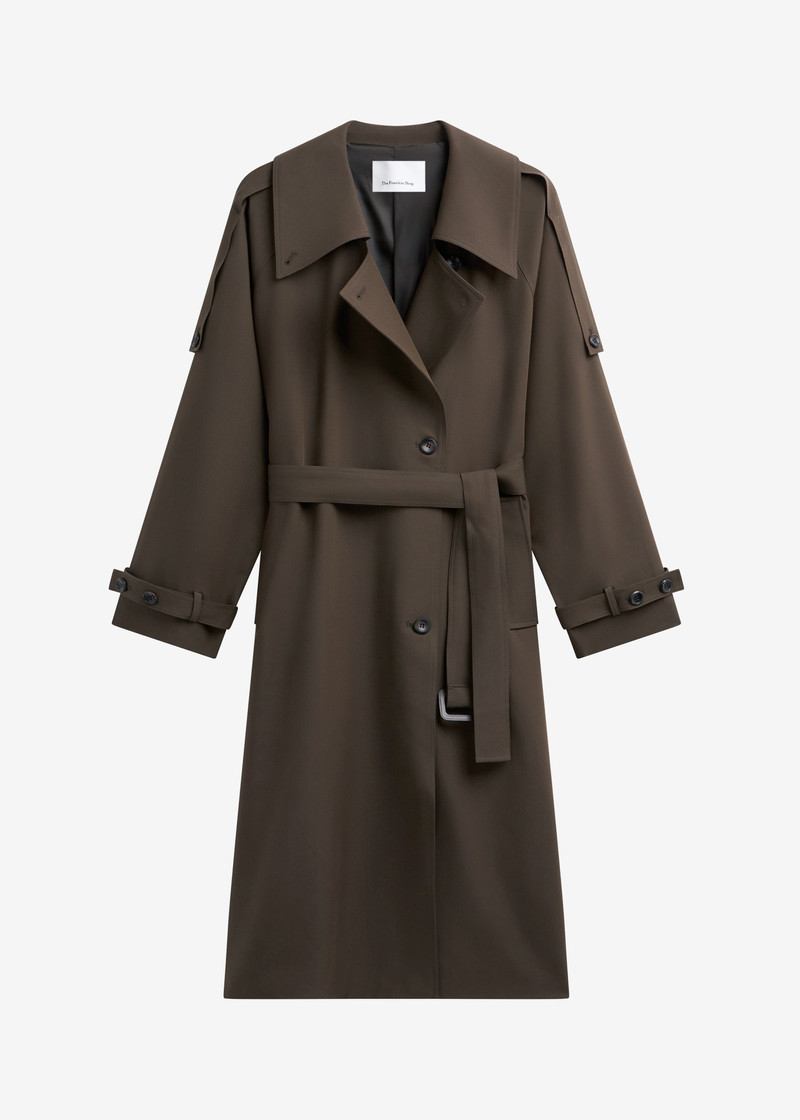 Dartford Trench Coat - Olive Brown 1